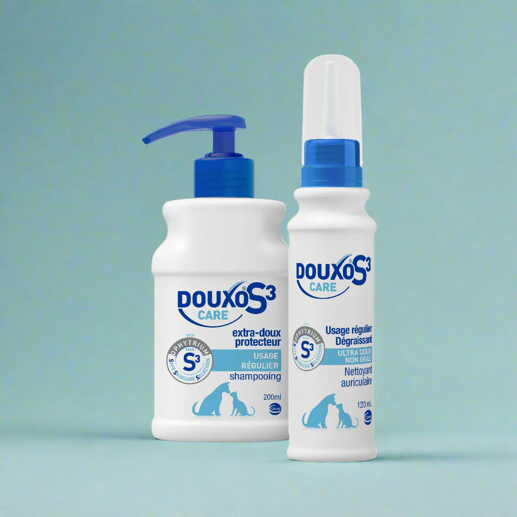 routine de soins pour chiens et chats douxo s3 care